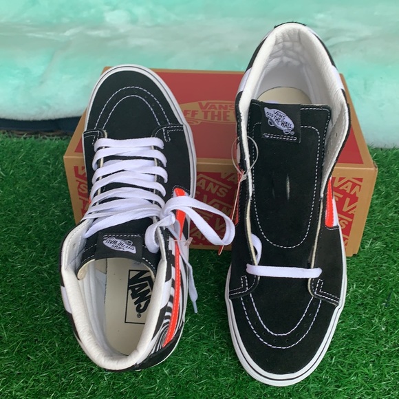 VANS SK8-HI Swirl Black/Flery Coral men’s - Picture 7 of 16